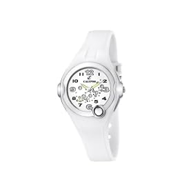 Calypso - K5562/1 - Montre Mixte - Quartz - Analogique - Eclairage - Bracelet Caoutchouc Blanc