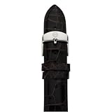 MICHELE 18mm Espresso Alligator Strap