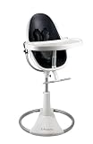 fresco loft highchair - white frame with midnight black(leatherette) seat pad