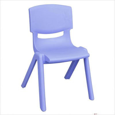 Plastic Stack Chair Color: Blue, Chair Height: 11