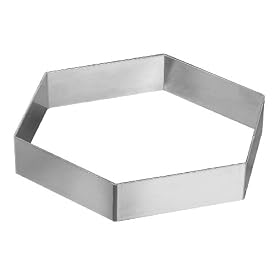 Parrish Magic Line 9 x 2 Inch Aluminum Hexagon Mold Pastry Ring