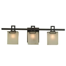 Aspen - 3 Light Bathroom Vanity Mission Lighting Fixture - Deep Oil Rubbed Bronze - Square... by Artcraft