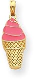 Ice Cream Cone Enamel Charm, 14K Yellow Gold