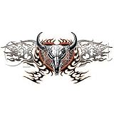 Tribal Longhorn Skull Womens Scoop Neck T-Shirt