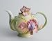 FRANZ PORCELAIN WINDSWEPT BEAUTY IRIS TEAPOT Limited