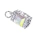 Sterling Silver Clear Cube Swarovski Crystal Pendant Charm