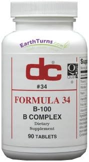 DC Labs - B-Complex B-100 (Formula 34) - 90 Tablets