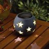 Smart Solar SS3183WRM1 Blue Ceramic Solar Sphere Light