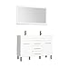 Alya Bath At-8048-G 54" Double Bathroom Vanity with Mirror in Grey