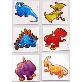Cute Dinosaur Temporay Tattoos (144/PKG)