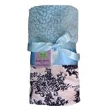Minky Paradise Toile Sky Stroller Blanket