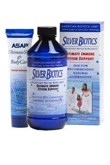 American Biotech Labs Silver Biotics 8 oz & 1.5 oz Gel