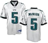 Donovan McNabb Jersey: Reebok White Replica #5 Philadelphia Eagles Jersey - X-Large