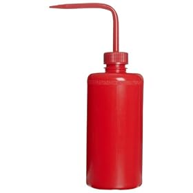 Bel-Art, Scienceware, 116500016, Bottle, Wash, Polyethylene, Narrow Mouth, With/Red Closure, 16oz, 6/Package