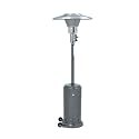 Patio Heater, Portable, Stainless Steel Construction With Silver Veined Finish