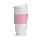 Design For Living Reusable Hot Beverage Double-Wall Travel Mug, Pink