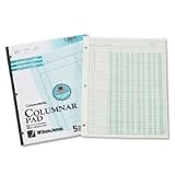 ACCO/WILSON JONES / Side-Punched Columnar Pad, 11 x 8-1/2, Five 8-Unit Columns, Both Sides Alike / WLJG7205 / Sold as 1 Pad / Mfr Part # G7205A