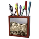 VWPics National Parks - Mount Rushmore.Mount Rushmore National Park, South Dakota - Tile Pen Holders-5 inch tile pen holder