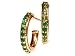 14k Yellow Gold Emerald Mini Hoop Earrings Ct.tw 0.40