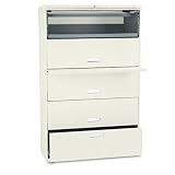 HON 600 Series Lateral File w/1 Drawer/4 Roll-Out Shelves, 42w, PY