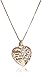 Amazon Collection Sterling Silver with Gold Flashed Love Mother and Son Forever Heart Pendant Necklace