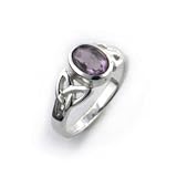Sterling Silver Celtic Knot and Purple Genuine Amethyst Ring Size 6(Size 4,5,6,7,8,9,10,11,12)