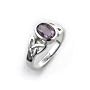 Sterling Silver Celtic Knot and Purple Genuine Amethyst Ring (Size 4,5,6,7,8,9,10,11,12)