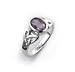 Sterling Silver Celtic Knot and Purple Genuine Amethyst Ring (Size 4,5,6,7,8,9,10,11,12)