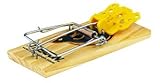 Wooden Mouse Snap Trap with Expanded Trigger 4 / Pack