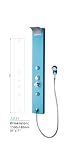 BathApp Aluminum Alloy Shower Panel Tower Overhead Rainfall with 2 Powerful ABS Massage Jets (Model BAA031)