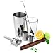Rink Drink Boston Cocktail Shaker Gift Set with Hawthorn Strainer, Muddler, Bar Spoon With Masher, 25ml and 50ml Thimble Measures - Great kit for professional or home use!