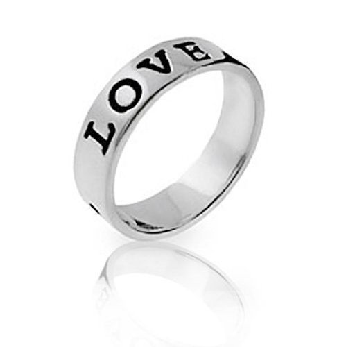 Bling Jewelry Sterling Silver Love Stackable Friendship Band Ring MORE SIZES