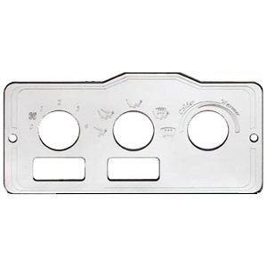 Peterbilt AC Heater Control Plate w Holes Left + Center