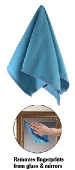 Casabella Microfiber Glass Cleaning Cloth Blue (Pack of 12)