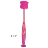 《ローズ/薔薇》吸盤付き歯ブラシ☆洗面用具通販☆/スタンディング機能付き【Flores/フロレス】【スウィートピンク】 スタンディング