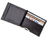 Budd Leather European Crocodile Bidente Single Money Clip