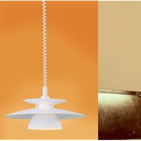 Eglo 87055A Brenda, White, 1-Light Pendant Light Fixture by Eglo