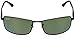 Ray-Ban Men's RB3498 Metal Polarized Rectangular Sunglasses