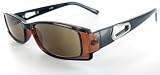 Breezers Full Sun Readers Sunglasses (NOT A BIFOCAL) for youthful and active men and women who like to look great while reading in comfort in the sun. (Brown w/ Amber Lens +3.00)