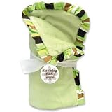 Giggles Stripe Velour Blanket with Ruffle