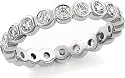 Bezel Set Diamond Anniversary Eternity Wedding Ring, 1.00 ctw.