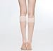 Women's 6 Pack Silky Sheer Knee High trouser socks reinforced toe