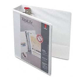 ClearVue XtraLife Slant-D Presentation Binder, 1 Capacity, White