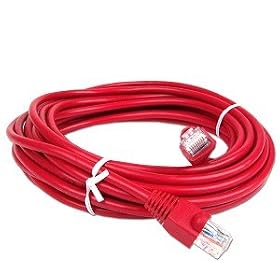 Click here to buy 25' Category 5 Ethernet Patch Cable (Red) by Unknown.
