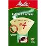 Melitta 624602 Brown #4 Cone Coffee Filter, 100-Count