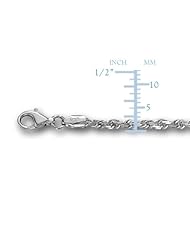 14K White Gold Solid Diamond Cut Royal Rope (Width 2.0mm)