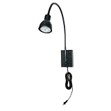 LED Dark Bronze Gooseneck Plug-In Swing Arm