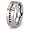 Invisible Red Garnet Princess CZ Unisex Titanium Wedding Band Ring