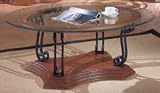 31tnOv2x8aL. SL160  Oval Glass Top Scrolled Coffee Table