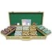 500 Tri-Color Suit Design Poker Chip Set with Genuine Oak Case